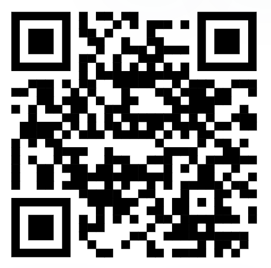 Código QR en blanco y negro.