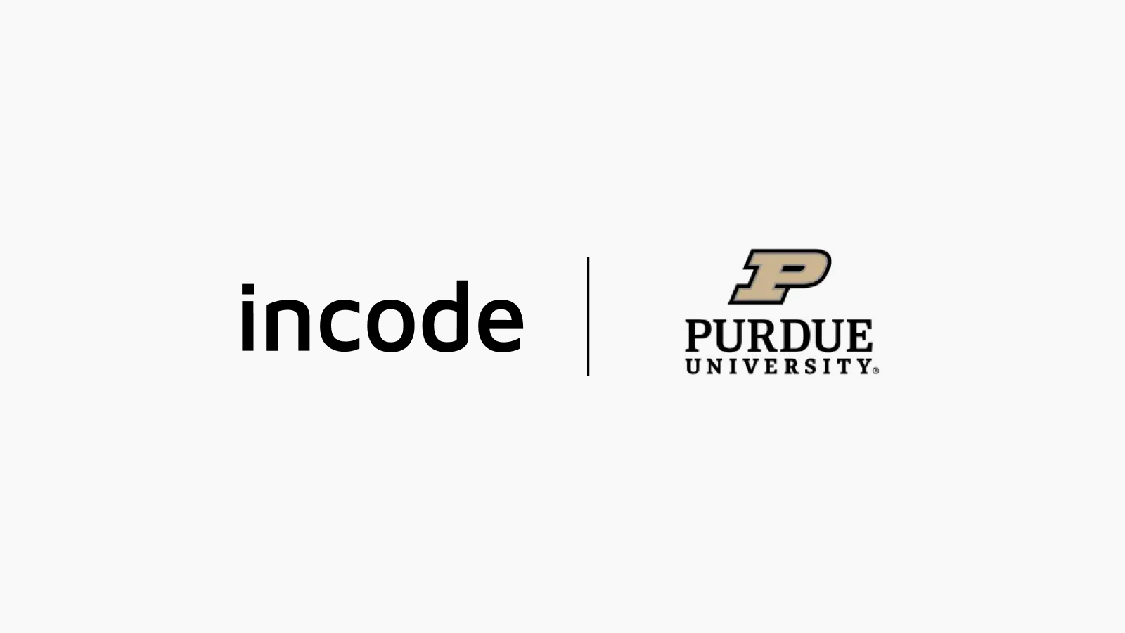 A graphic displaying the Incode and Purdue University logos side by side.