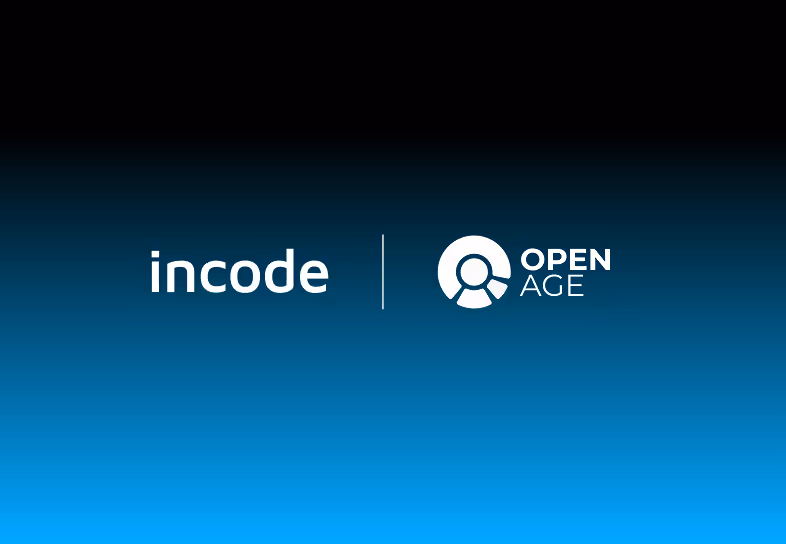 Incode and OpenAge logo lockup.