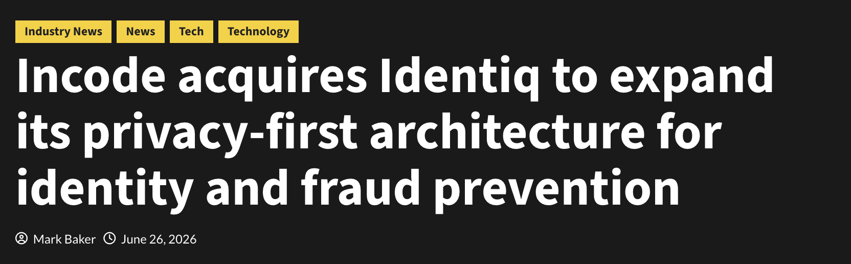 Incode acquires Identiq